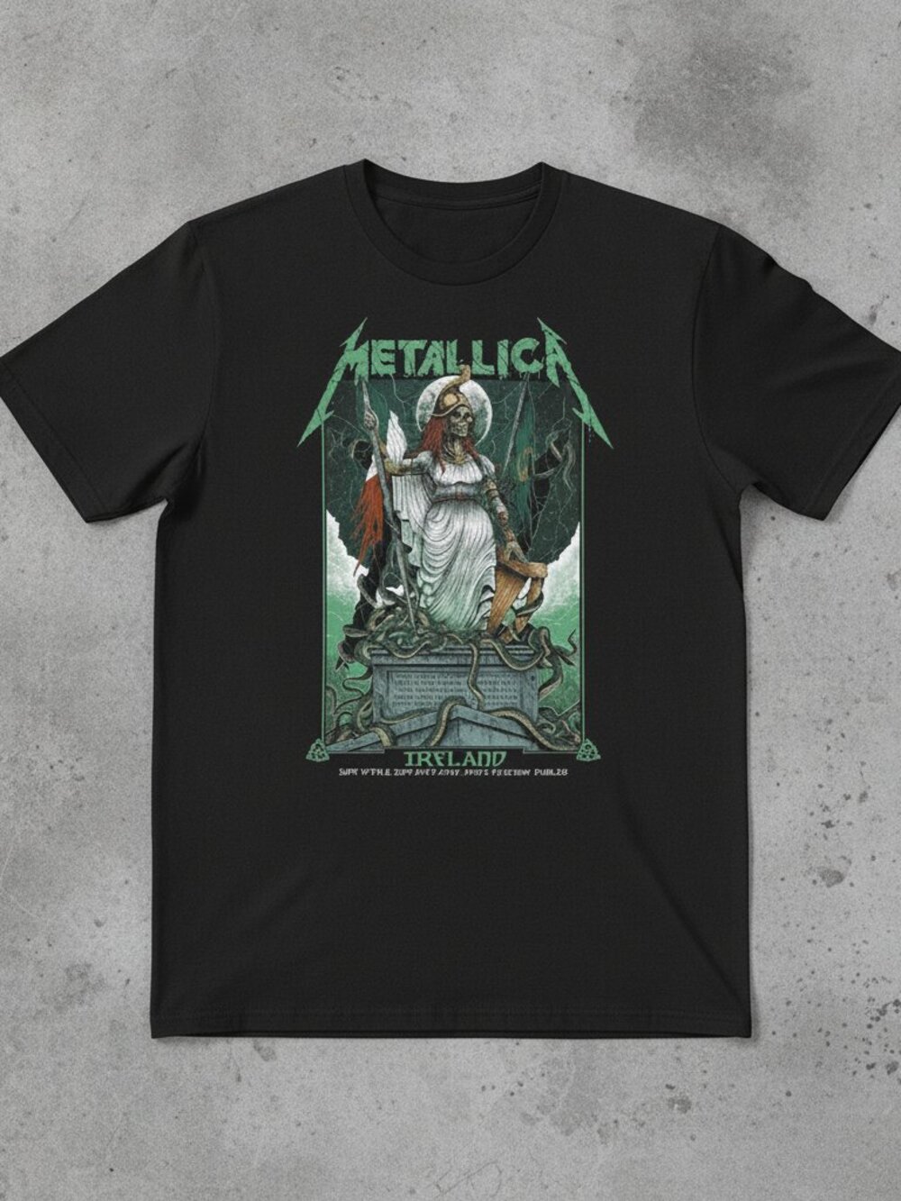 Metallica Ireland Tour Graphic T-Shirt – Vintage Heavy Metal Band Tee